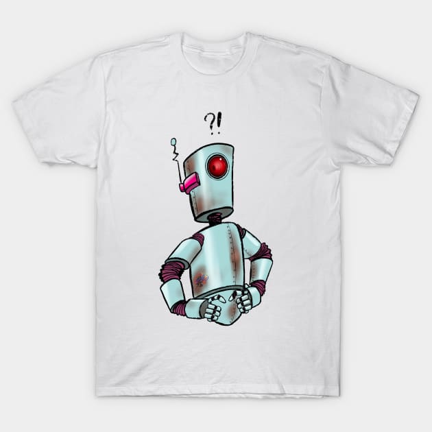 Exclamation Robot T-Shirt by JayWillDraw